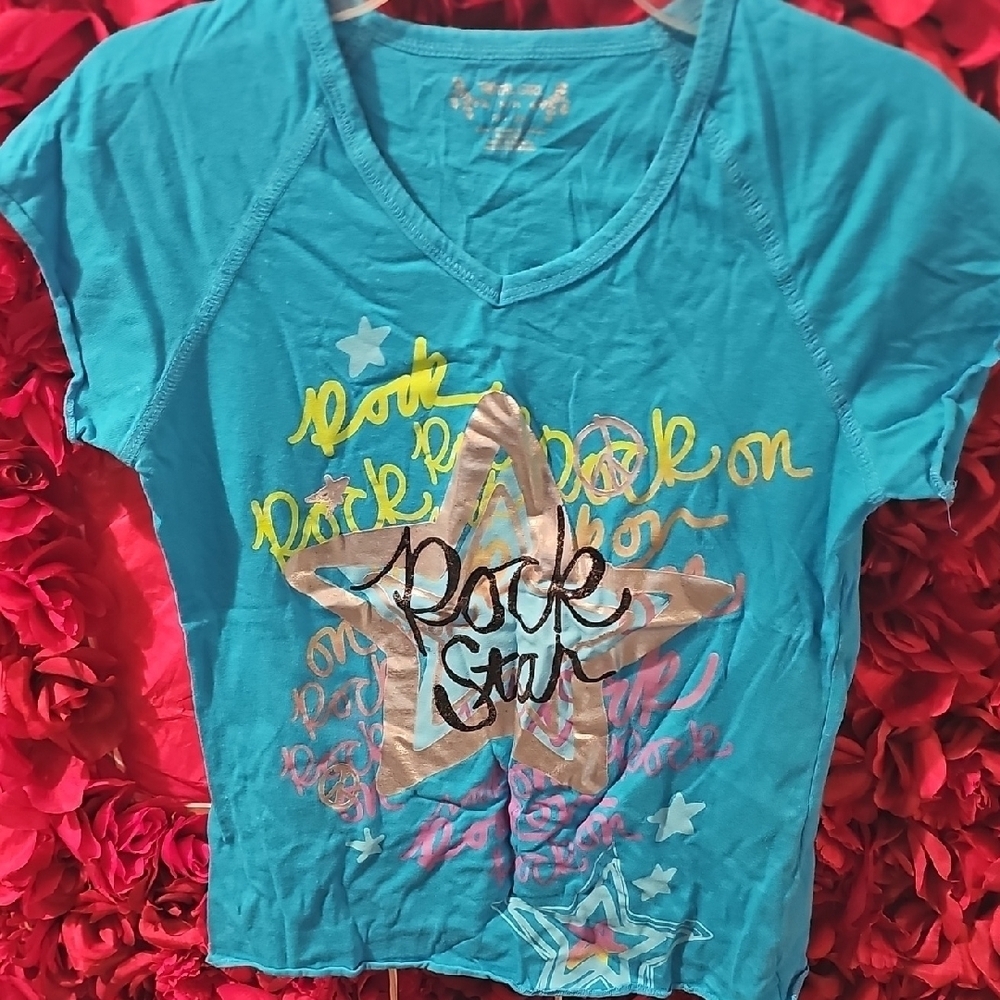 Kids Blue Rock Star T-Shirt